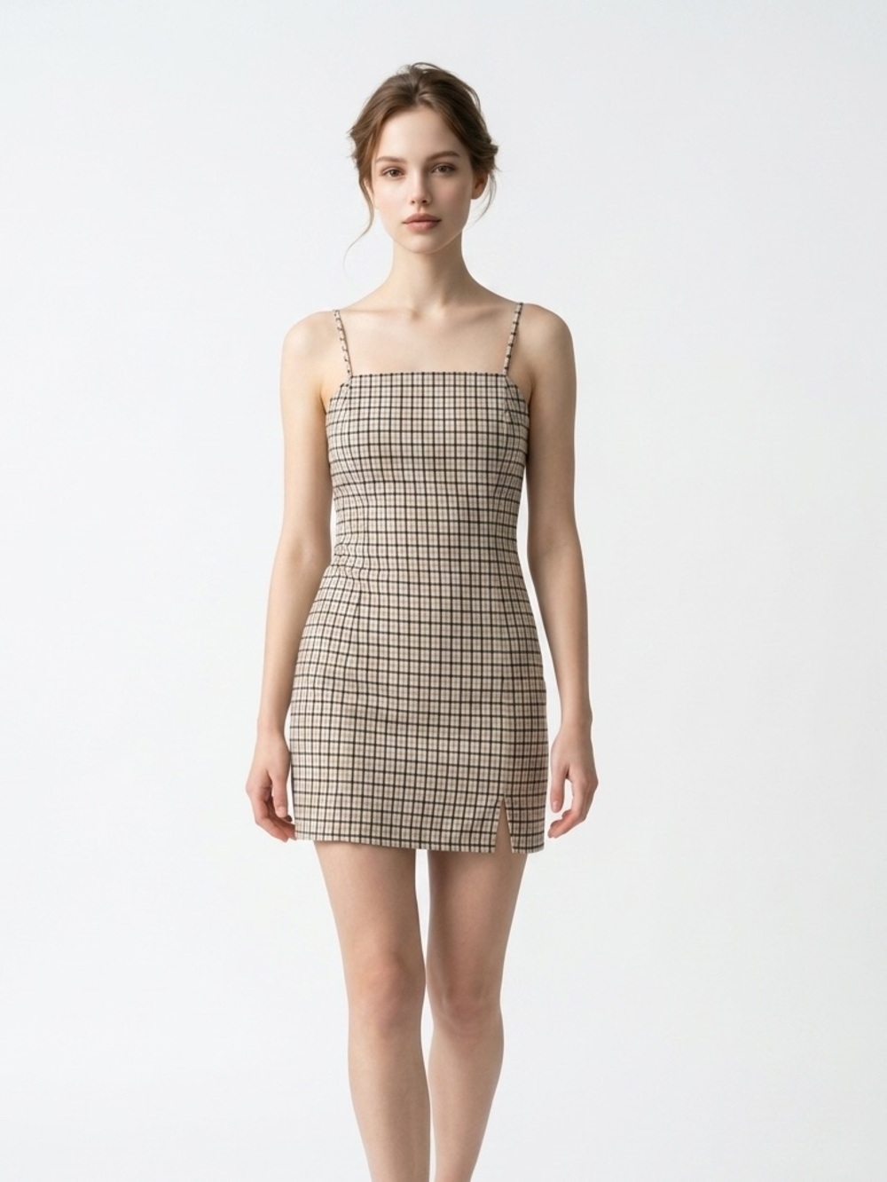 ✌️4 for $20✌️ Defrost stretch plaid   mini dress